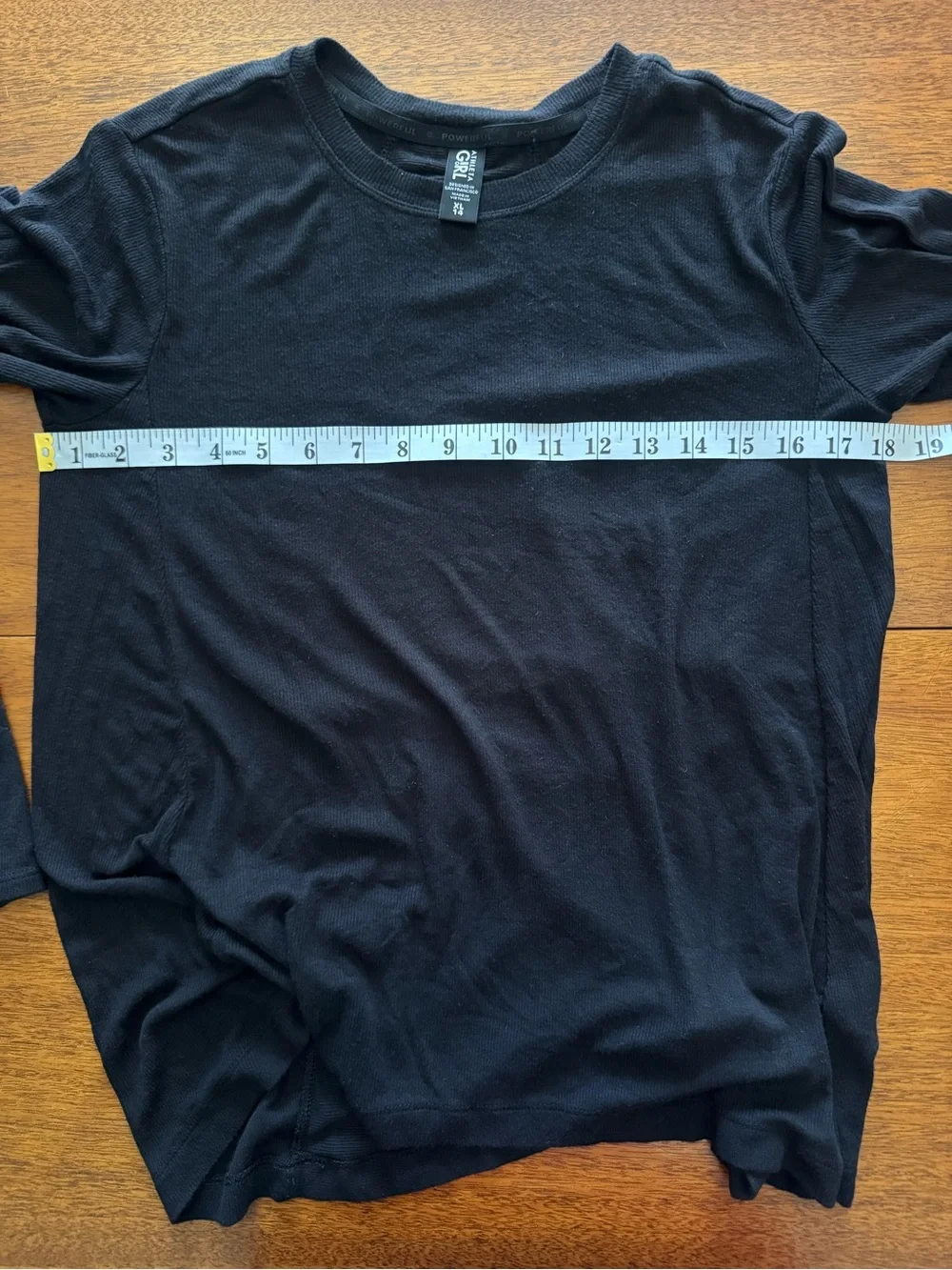Athleta Girl Black Ribbed Crewneck Top - Picture 6 of 8